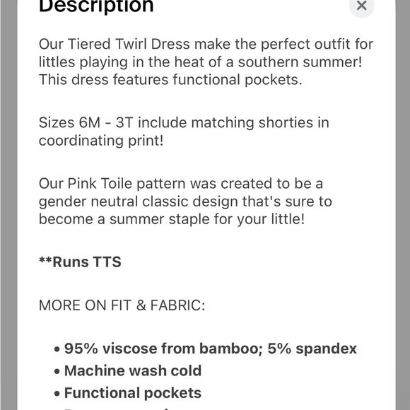 Pink and White Sleeveless Toddler Dress - Picture 5 of 5